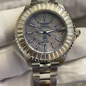 Invicta Grand Diver Automatic Gemmed Ladies Watch 44317 SS Case Bracelet WR 300M